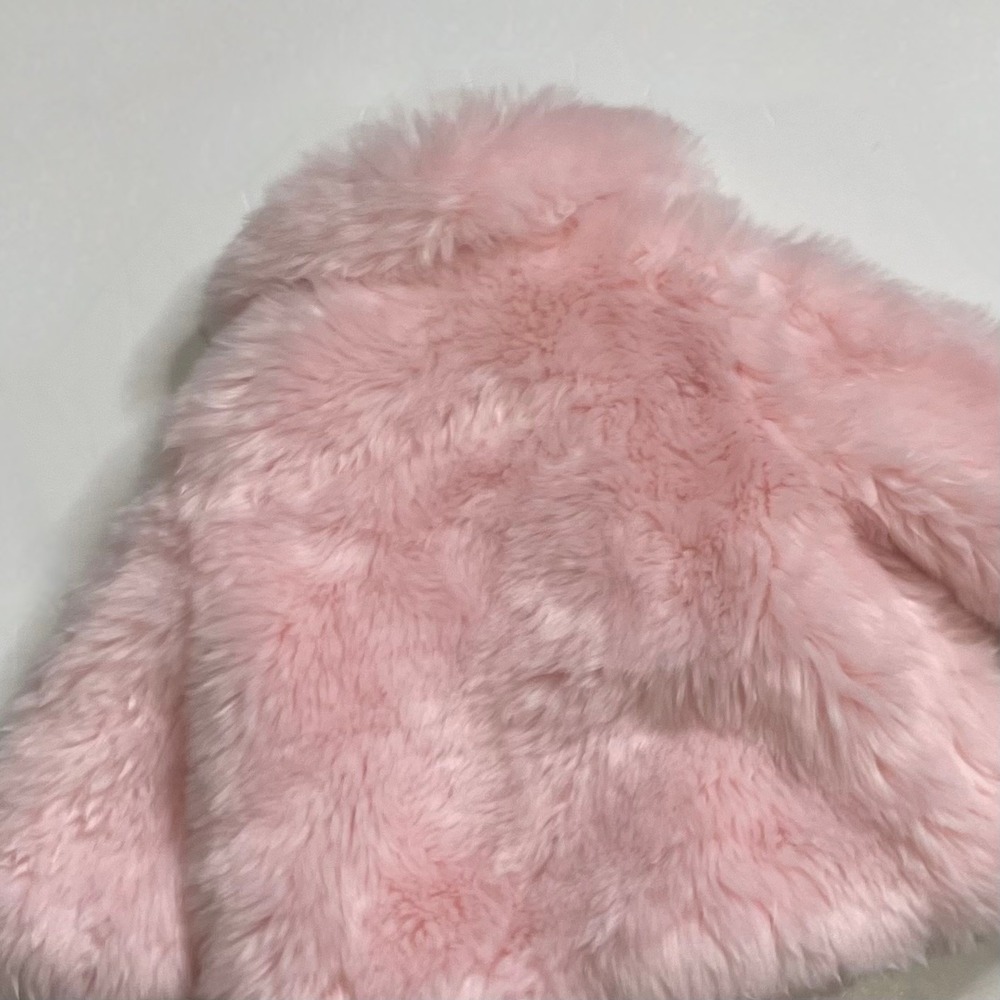 Girls JANIE AND JACK Pink Faux Fur Coat The Flute Line‎ 2020 12-18 Months - Picture 7 of 13